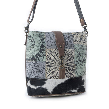 Myra Willow Trace Canvas & Hairon Bag in Geo Sage Myra USA