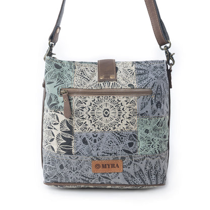 Myra Willow Trace Canvas & Hairon Bag in Geo Sage Myra USA