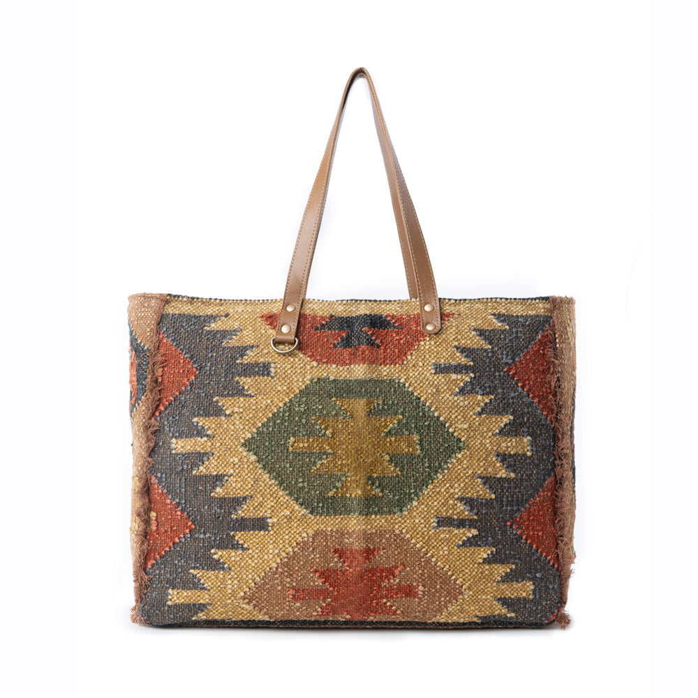 Myra Prairie Crest Weekender Bag in Mustard Yellow Myra USA