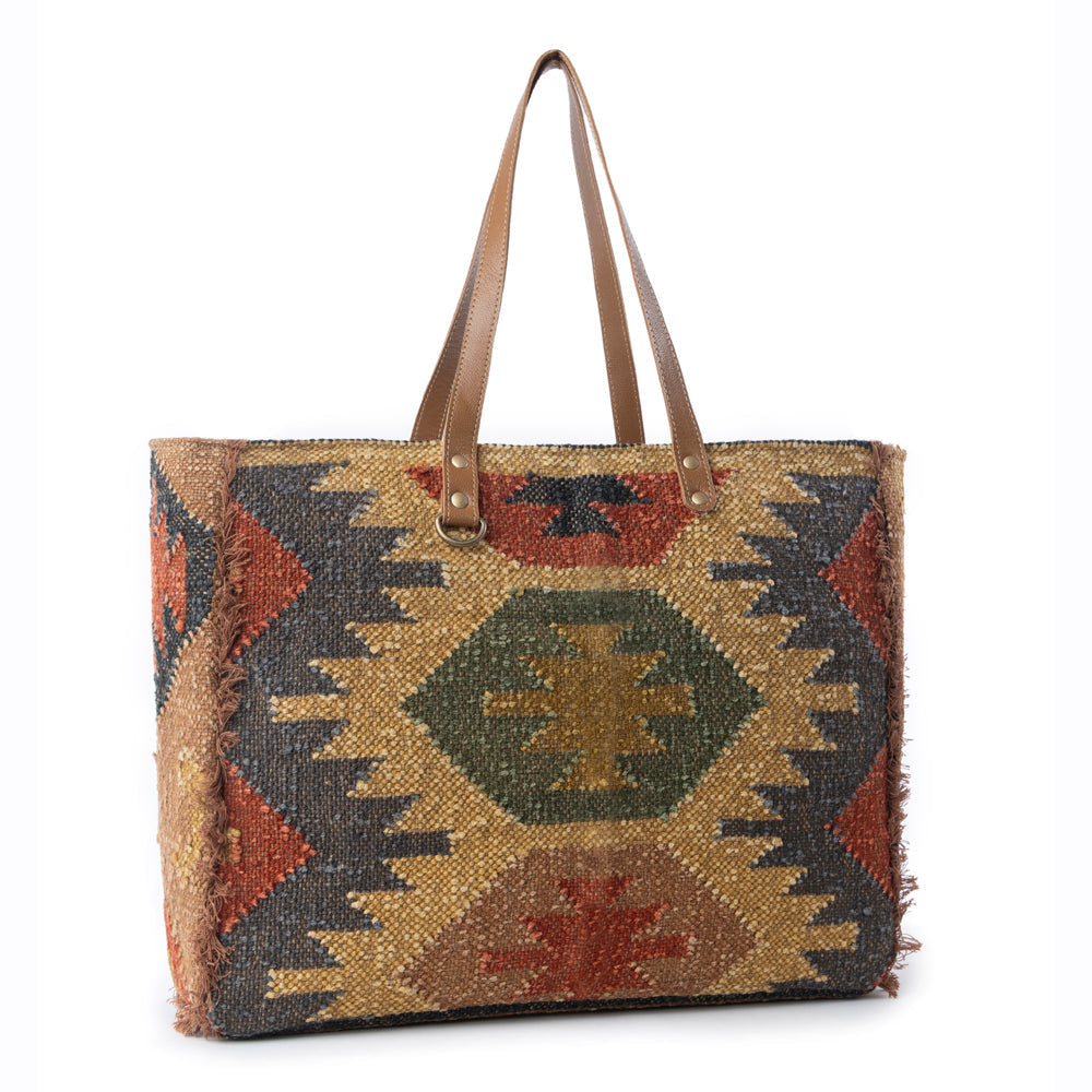 Myra Prairie Crest Weekender Bag in Mustard Yellow Myra USA