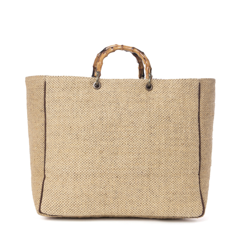 Myra Desert Loom Jute Weekender Bag in Saffron Dune Myra USA