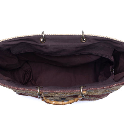 Myra Desert Loom Jute Weekender Bag in Saffron Dune Myra USA