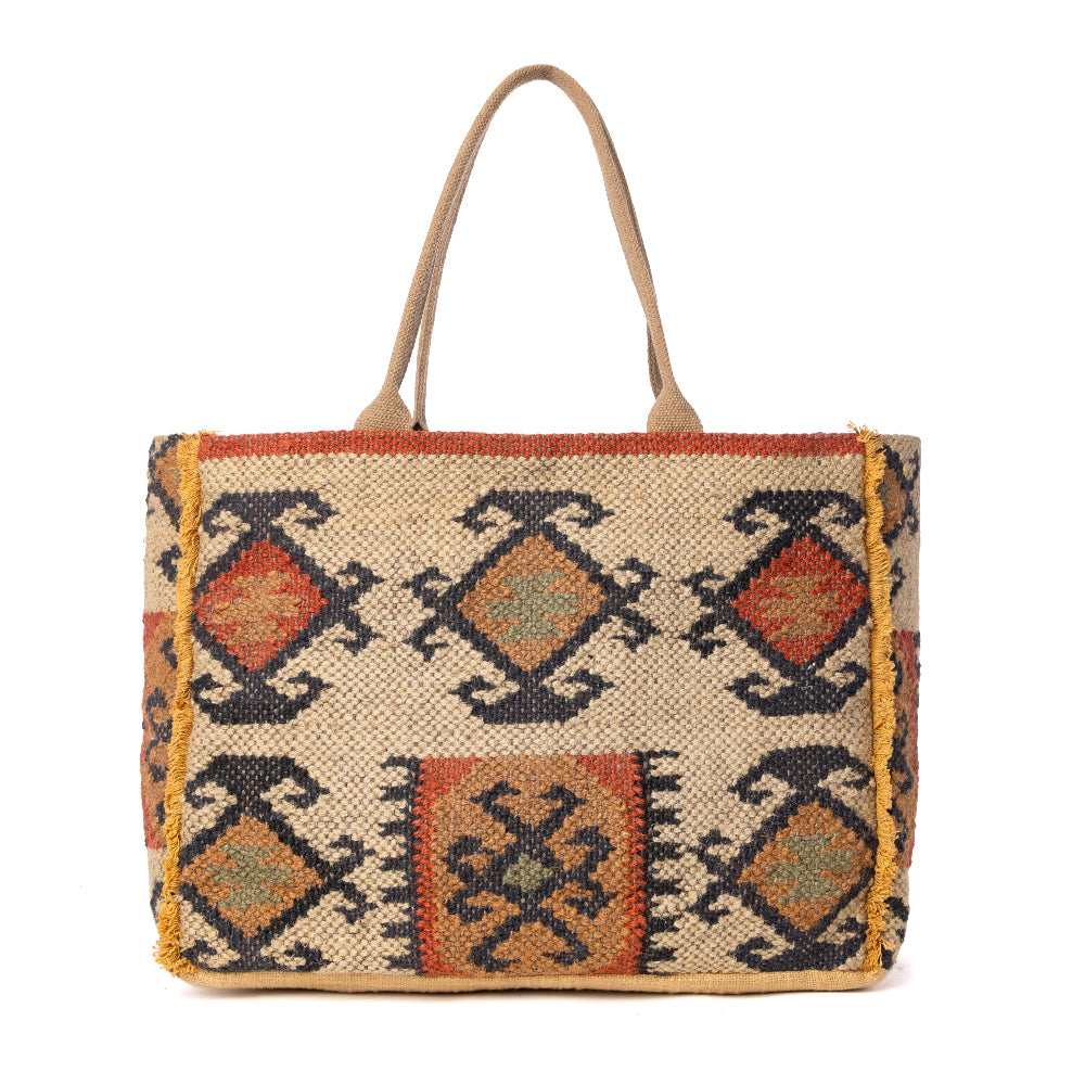 Myra Desert Loom Jute Weekender Bag in Sunbaked Aureate Myra USA