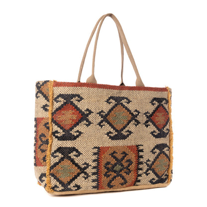 Myra Desert Loom Jute Weekender Bag in Sunbaked Aureate Myra USA