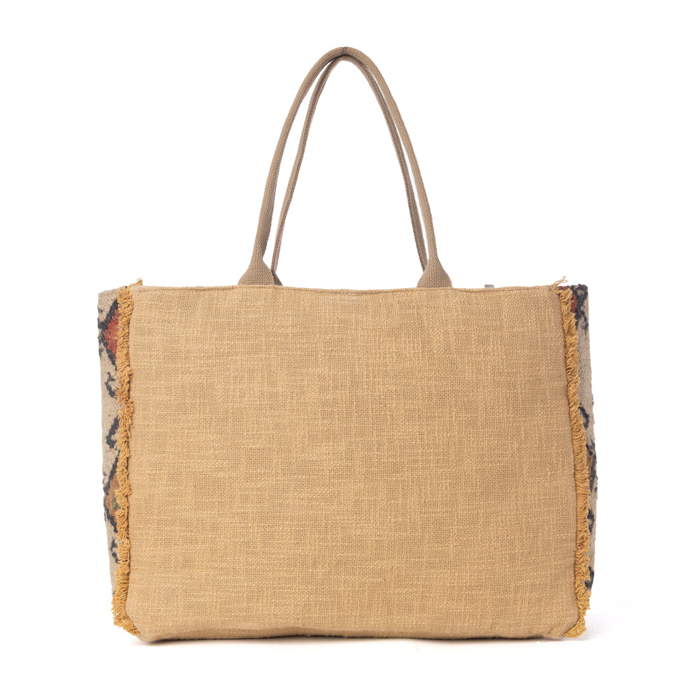 Myra Desert Loom Jute Weekender Bag in Sunbaked Aureate Myra USA