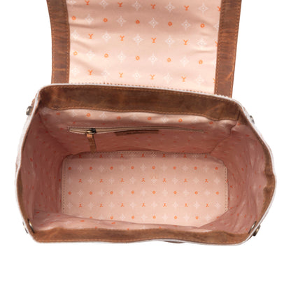 Myra Yellowstone Timber Pass Hairon Handtooled Leather Concealed Carry Bag in Caramel Tan Myra USA
