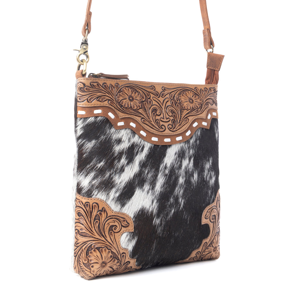 Myra Yellowstone Wind River Handtooled Bag in Midnight Sable Myra USA