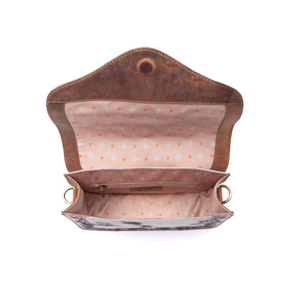 Myra Yellowstone Frontier Ridge Handtooled Bag in Oat Mocha Myra USA