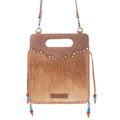 Myra Yellowstone Lone Creek Handtooled Bag in Ivory Mahogany Myra USA