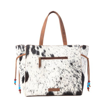 Myra Yellowstone Winter Prairie Handtooled Bag in Ivory Toffee Myra USA