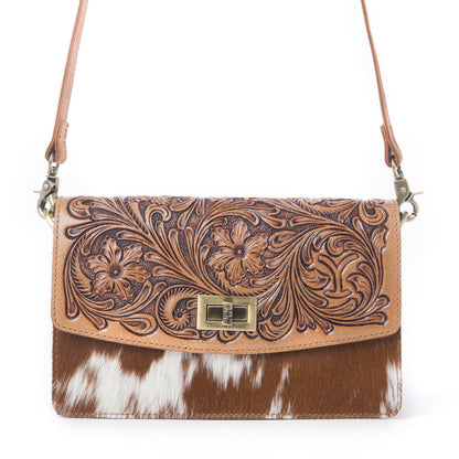 Myra Yellowstone Russet Valley Handtooled Bag in Warm Chestnut Myra USA