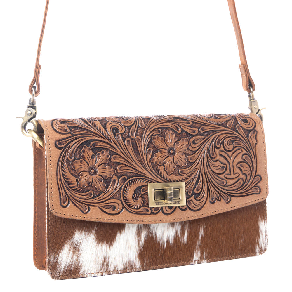 Myra Yellowstone Russet Valley Handtooled Bag in Warm Chestnut Myra USA