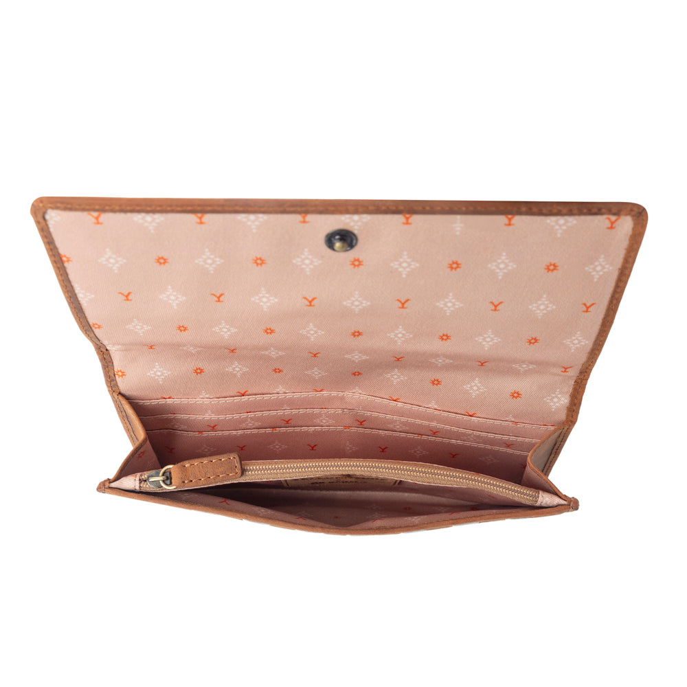 Myra Yellowstone Sienna Stockyard Hairon Leather Women’s Purse in Cream Cocoa Myra USA