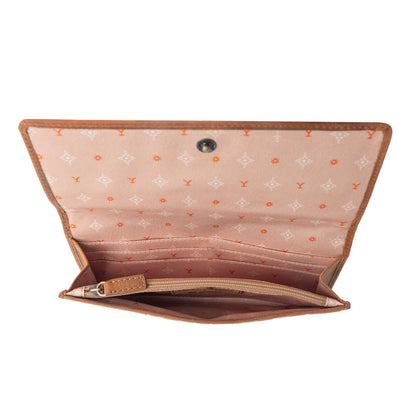 Myra Yellowstone Sienna Stockyard Hairon Leather Women’s Purse in Cream Cocoa Myra USA
