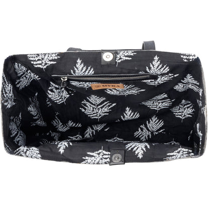 Myra Billyjean Western denim Tote Bag for Women in denim black with leather detail Myra USA