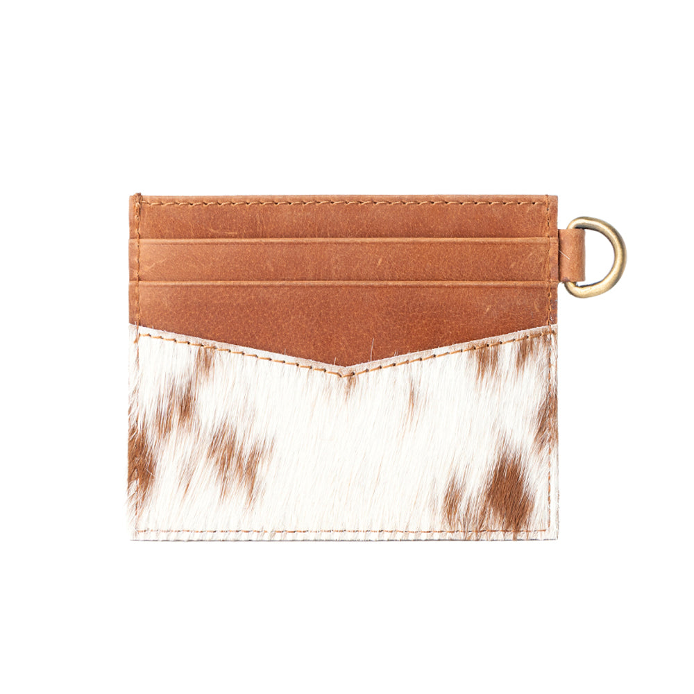 Myra Cowtown Card Holder for Women in brown with hair-on detail Myra USA