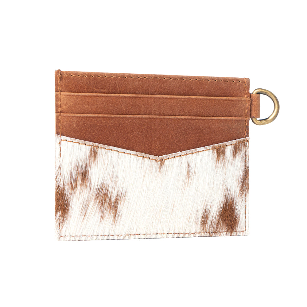Myra Cowtown Card Holder for Women in brown with hair-on detail Myra USA