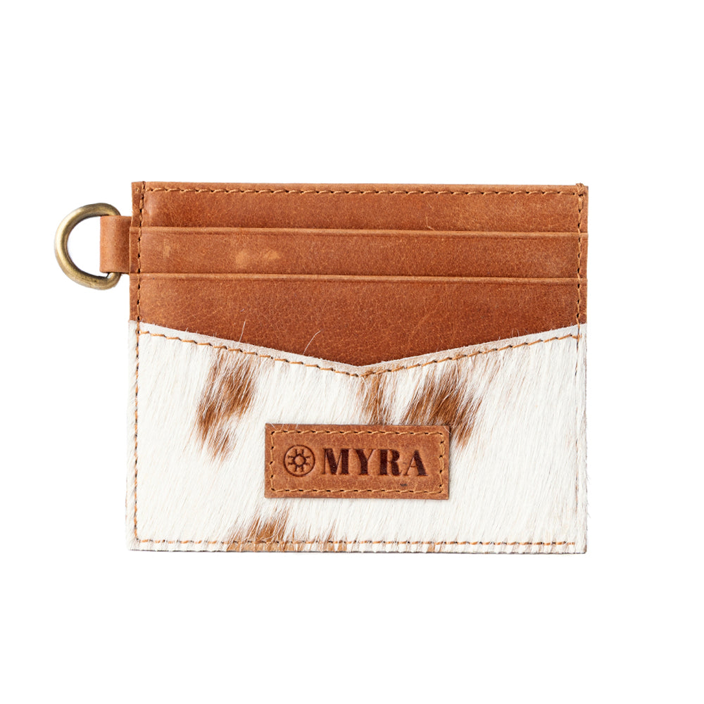 Myra Cowtown Card Holder for Women in brown with hair-on detail Myra USA