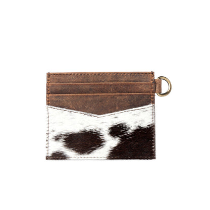 Myra Cowtown Card Holder for Women in black with hair-on detail Myra USA