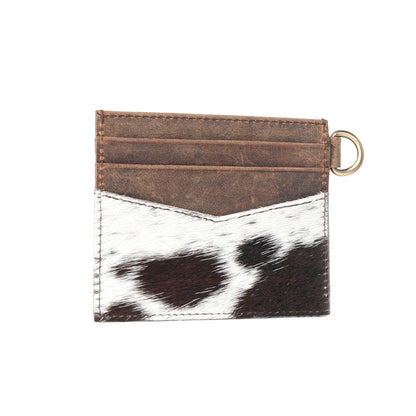 Myra Cowtown Card Holder for Women in black with hair-on detail Myra USA