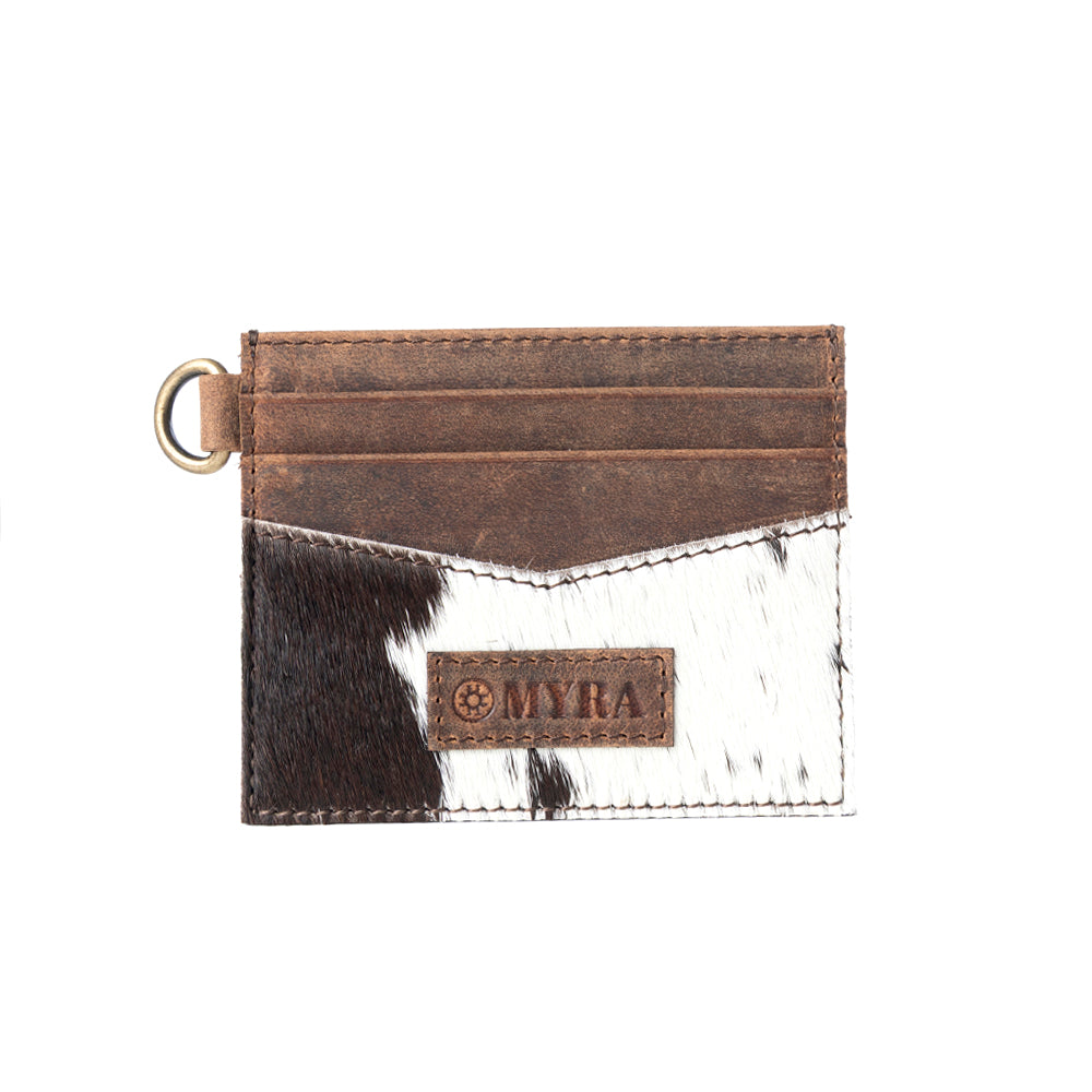 Myra Cowtown Card Holder for Women in black with hair-on detail Myra USA