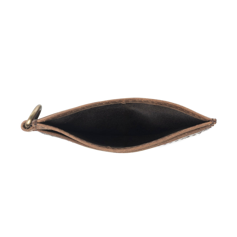 Myra Cowtown Card Holder for Women in black with hair-on detail Myra USA