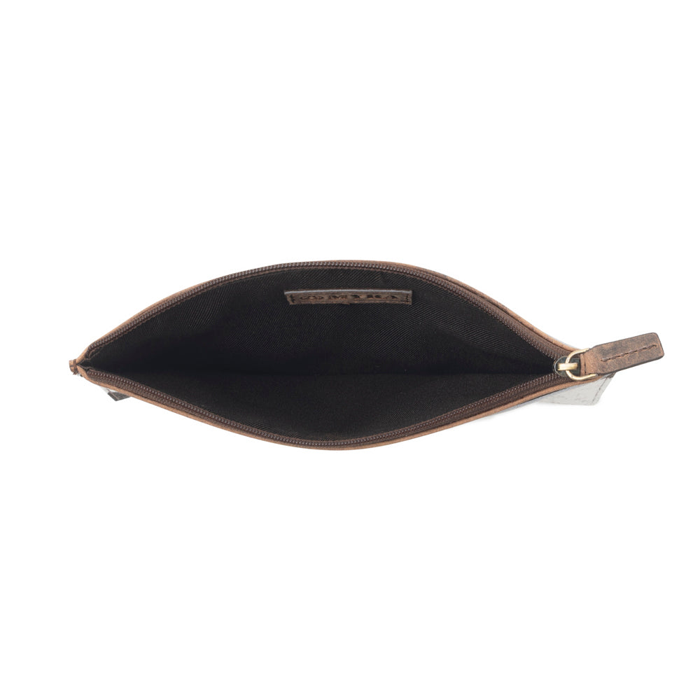 Myra Hayride Hairon Leather Pouch for Women in black Myra USA