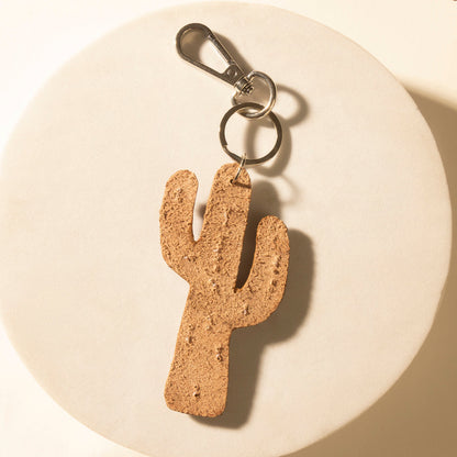 Myra Cactus Prairie Handtooled Leather Key Fob in Canyon Teal Myra USA