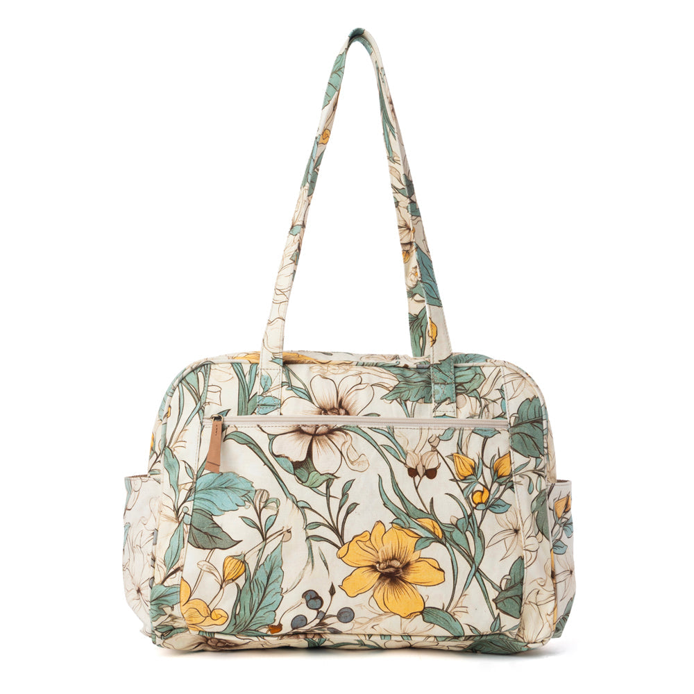 Myra Sunnyfield Cotton Diaper Bag in Ochre Fern Myra USA