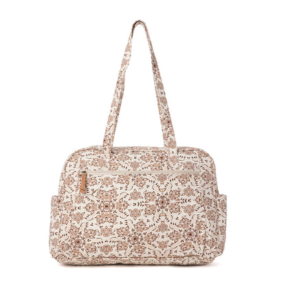 Myra Sunnyfield Cotton Diaper Bag in Mocha Beige Myra USA