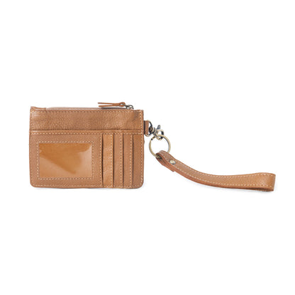 Myra Hand Hewn Western Card Holder for Women in Light Brown with handtooled detail Myra USA