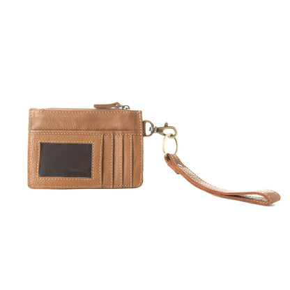 Myra Hand Hewn Western Card Holder for Women in Khaki with hairon detail Myra USA