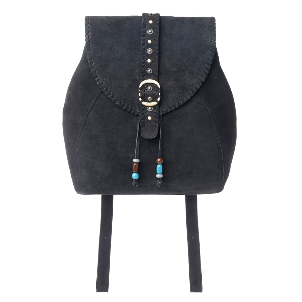 Myra Yellowstone Ironwood Studded Suede Leather Concealed Carry Bag in Shadow Black Myra USA