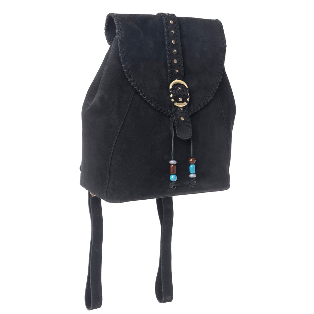 Myra Yellowstone Ironwood Studded Suede Leather Concealed Carry Bag in Shadow Black Myra USA