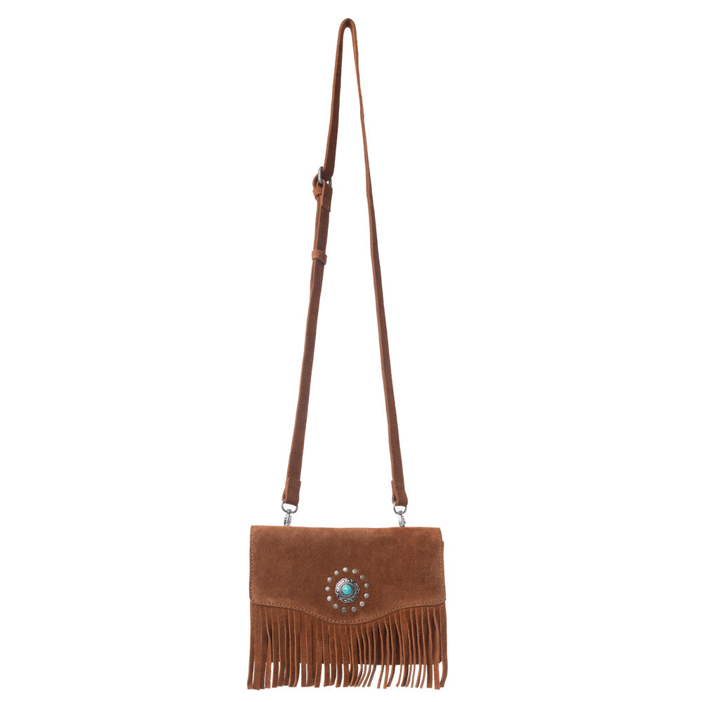 Myra Yellowstone Highland Range Suede Leather Belt Bag in Desert Tan Myra USA