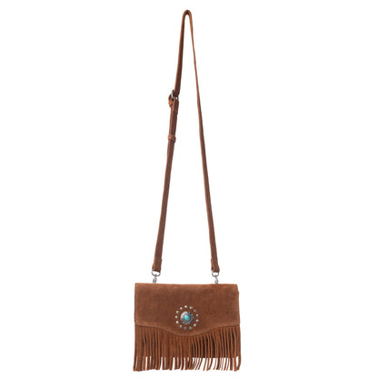 Myra Yellowstone Highland Range Suede Leather Belt Bag in Desert Tan Myra USA