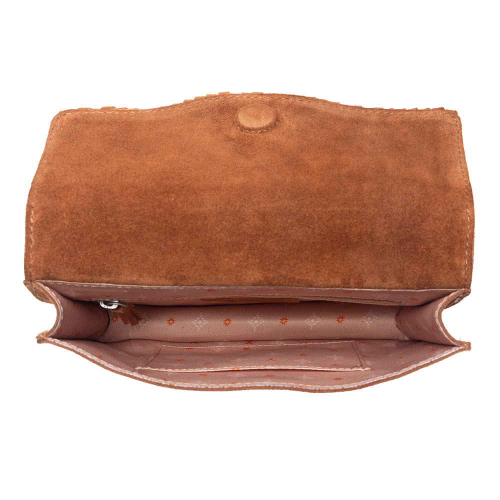 Myra Yellowstone Highland Range Suede Leather Belt Bag in Desert Tan Myra USA