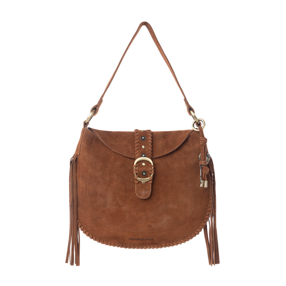 Myra Yellowstone Westbrook Suede Leather Bag in Amber Dusk Myra USA