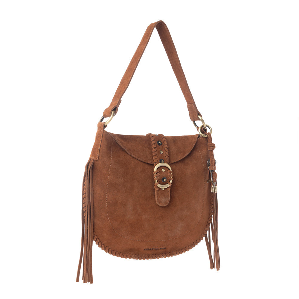 Myra Yellowstone Westbrook Suede Leather Bag in Amber Dusk Myra USA