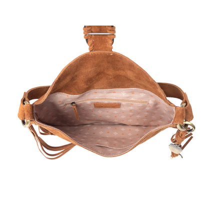 Myra Yellowstone Westbrook Suede Leather Bag in Amber Dusk Myra USA