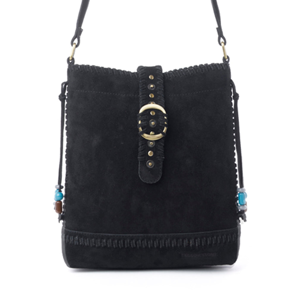 Myra Yellowstone Stonecrest Suede Leather Concealed Carry Bag in Charcoal Black Myra USA