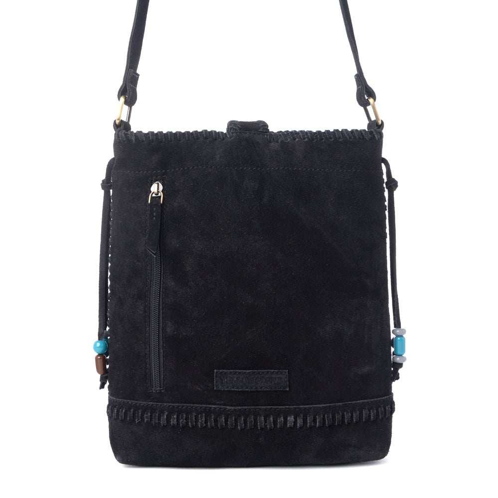 Myra Yellowstone Stonecrest Suede Leather Concealed Carry Bag in Charcoal Black Myra USA