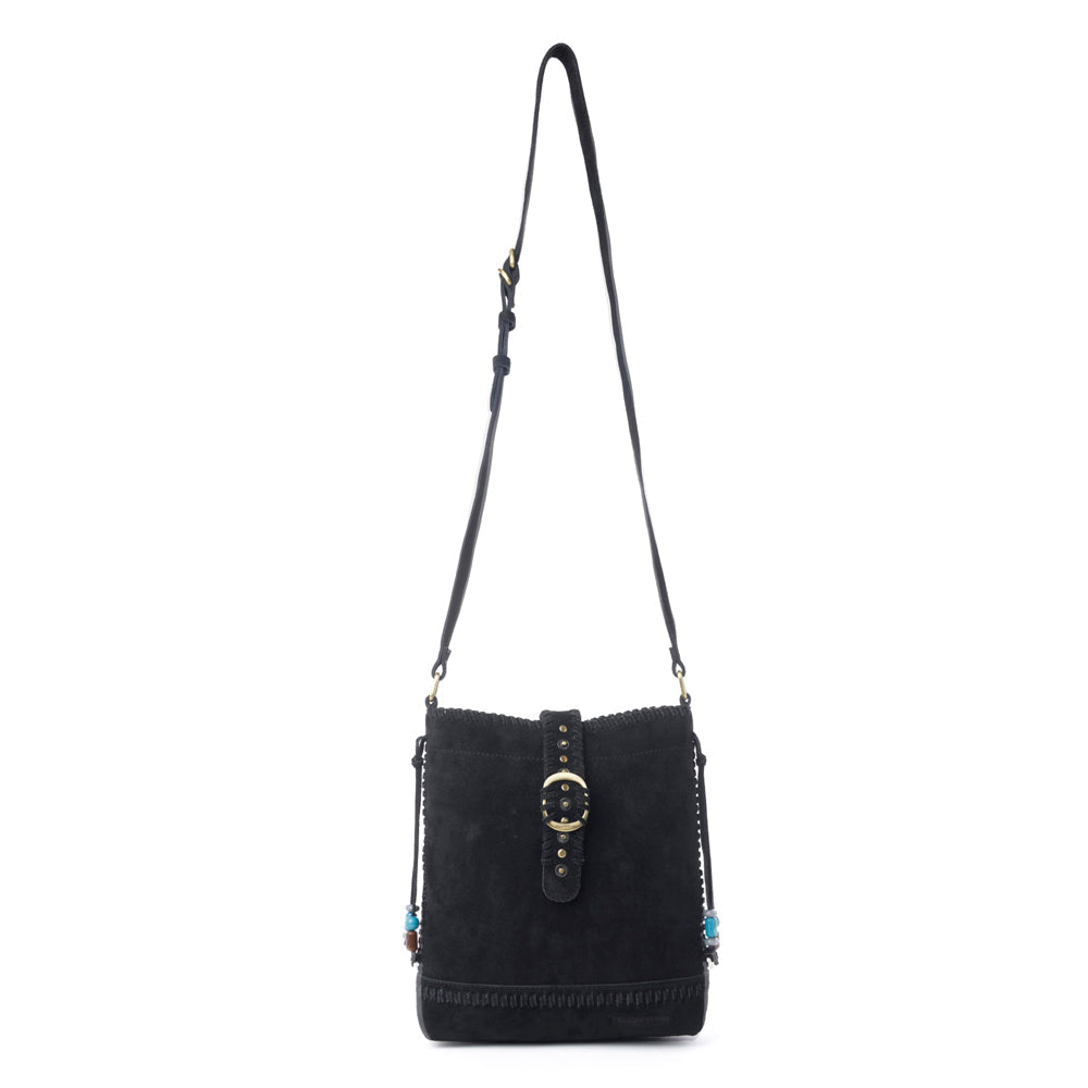 Myra Yellowstone Stonecrest Suede Leather Concealed Carry Bag in Charcoal Black Myra USA