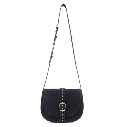 Myra Yellowstone Iron Frontier Suede Leather Bag in Jet Black Myra USA