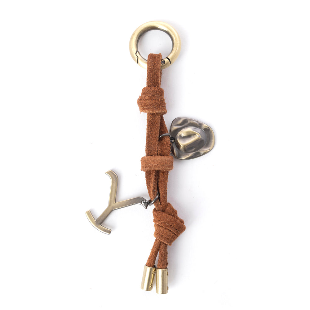 Myra Yellowstone Lariat Loop Leather Key Fob in Warm Ochre Myra USA