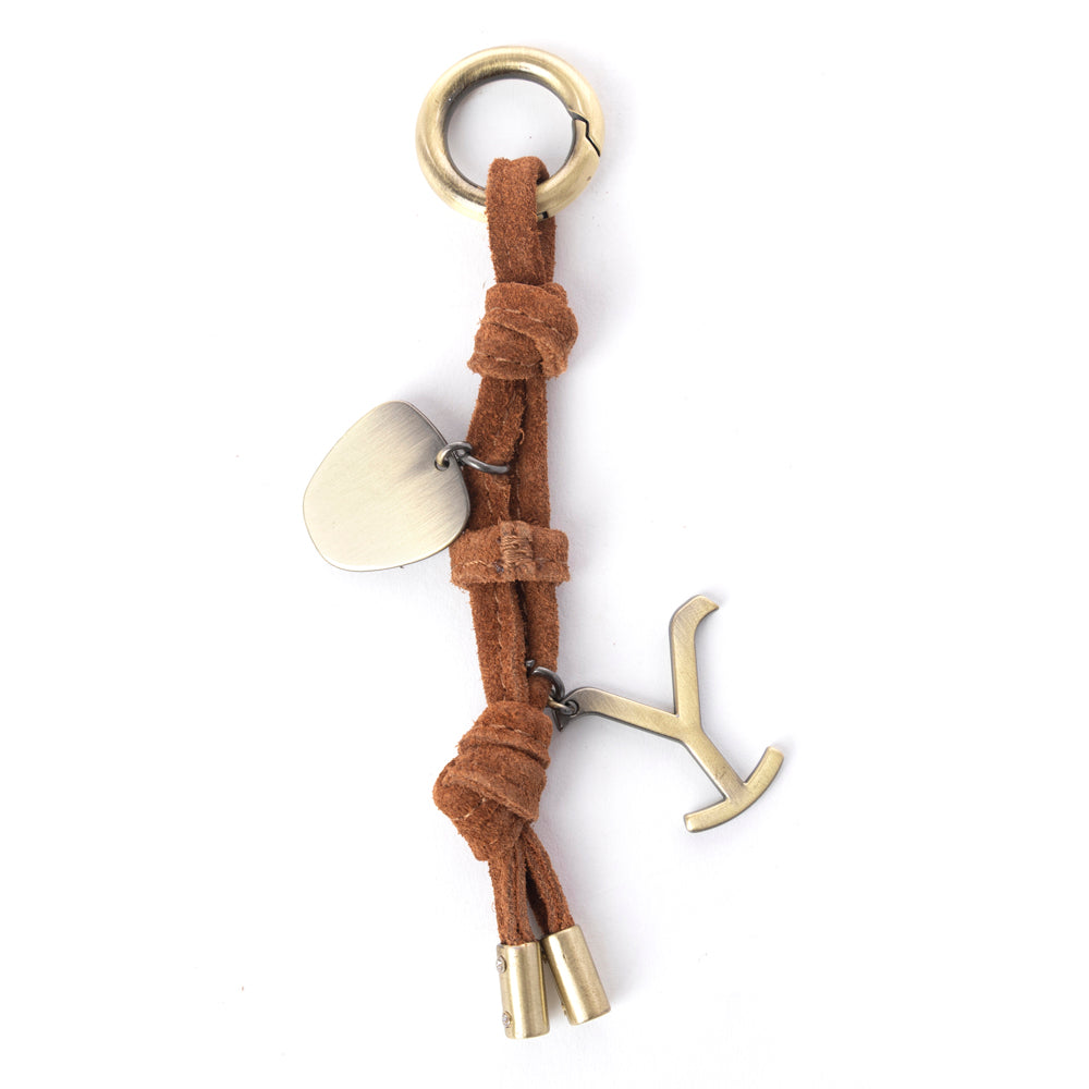 Myra Yellowstone Lariat Loop Leather Key Fob in Warm Ochre Myra USA