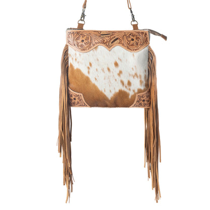 Myra Tumbleweed Trail Fringed hand-tooled bag for women in Light Brown Myra USA