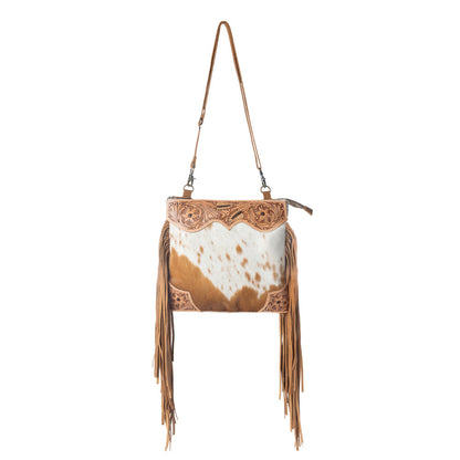 Myra Tumbleweed Trail Fringed hand-tooled bag for women in Light Brown Myra USA