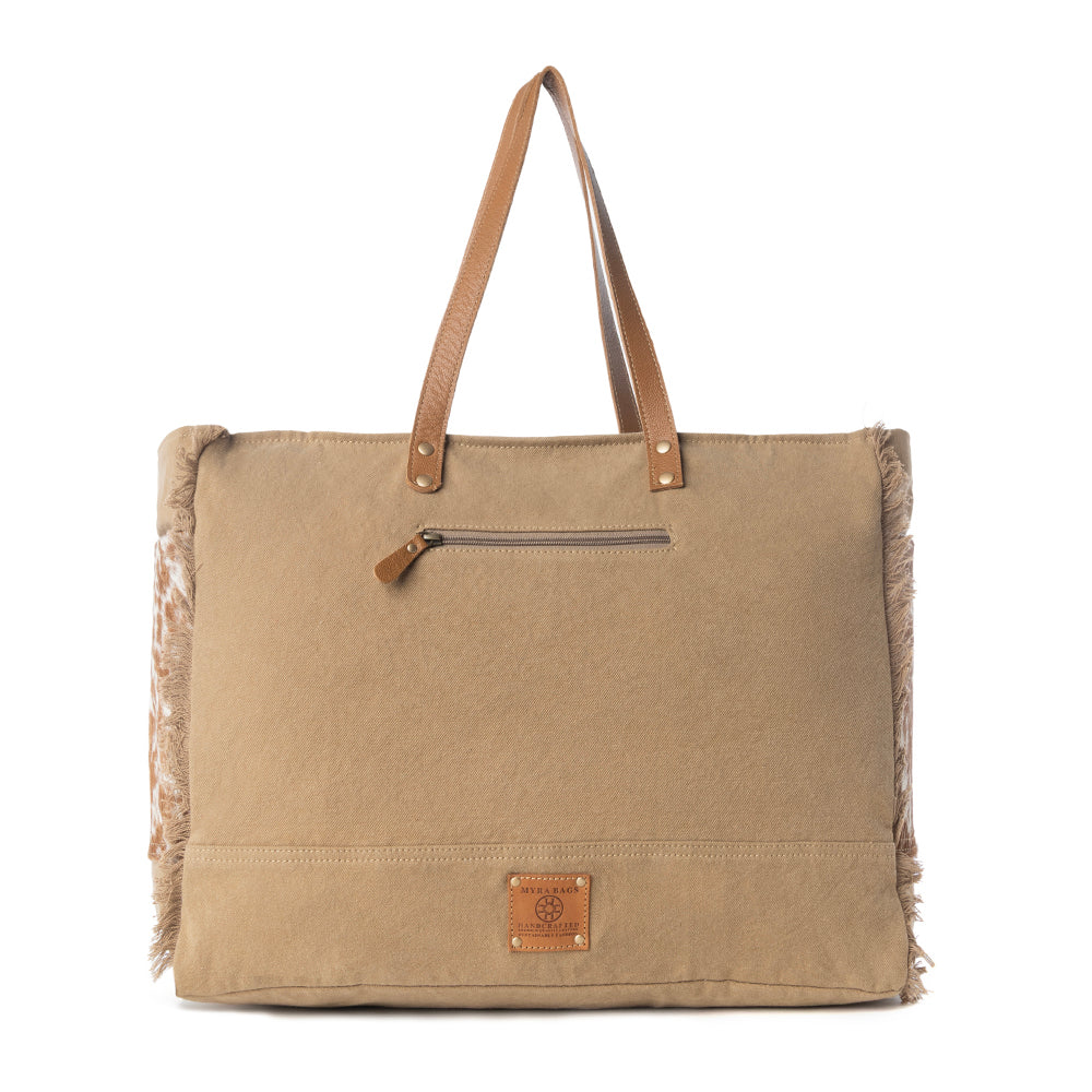 Myra Cartwright Hand-Tooled Bag in Tan & White Myra USA