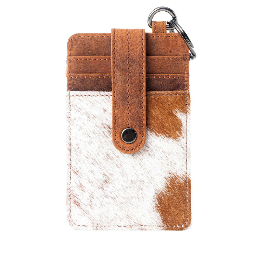 Myra Roper Card Holder for Women in brown with hair-on detail Myra USA